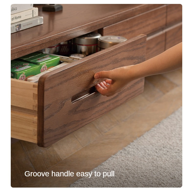 Oak Solid Wood Nordic TV Cabinet.