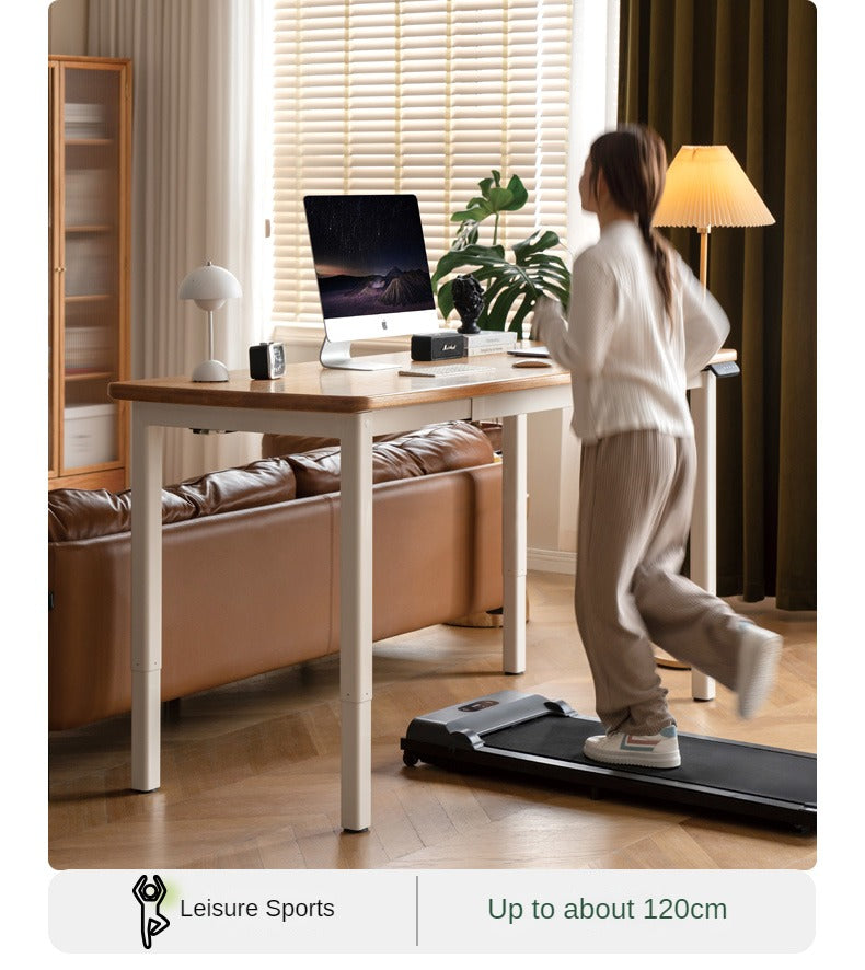 Oak Solid Wood Electric Elevating Dual Motor Office Desk