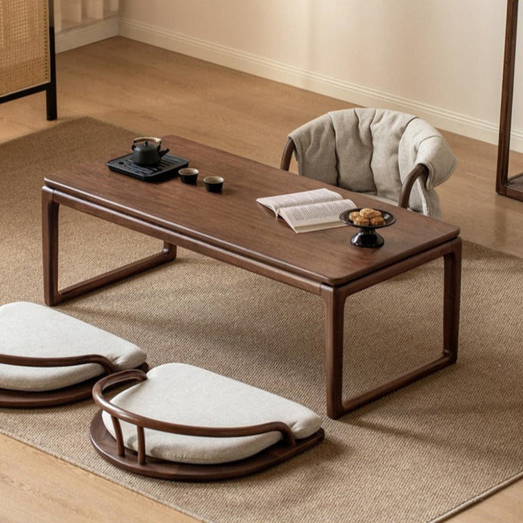Black Walnut Solid Wood Tatami Small Tea Table.