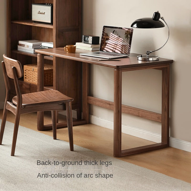 Black Walnut, Ash Solid Wood Study Writing Desk