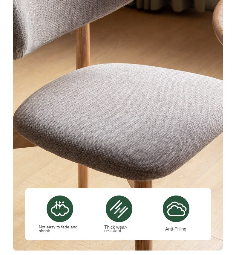 4 pcs set Black Walnut, Ash, Oak Solid Wood Lamb Velvet Cloud Cotton Dining Chair