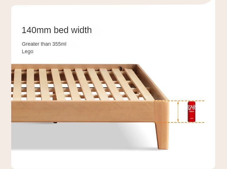 Poplar Solid Wood Modern Large headboard Bed