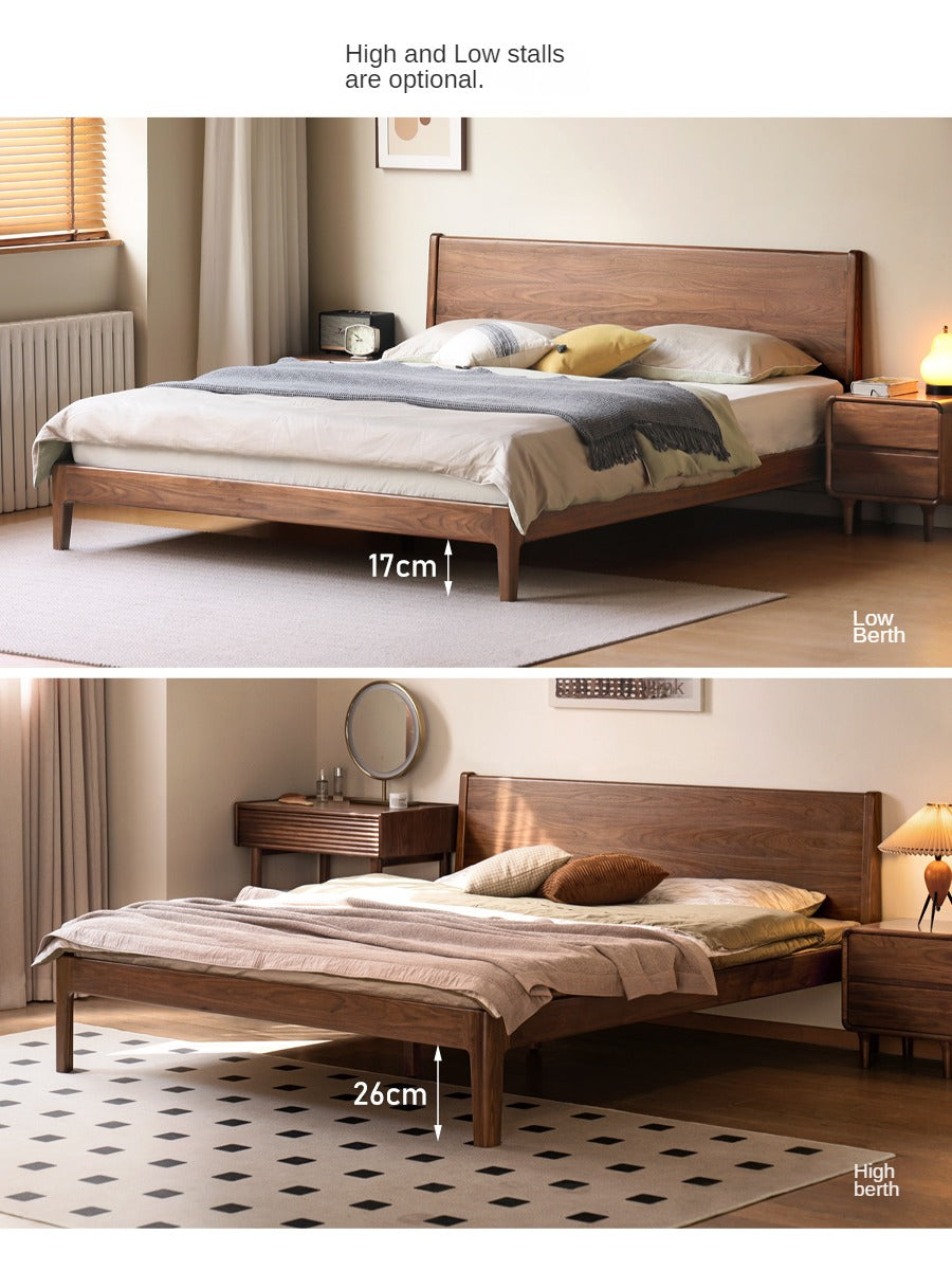 Black Walnut Solid Wood Bed