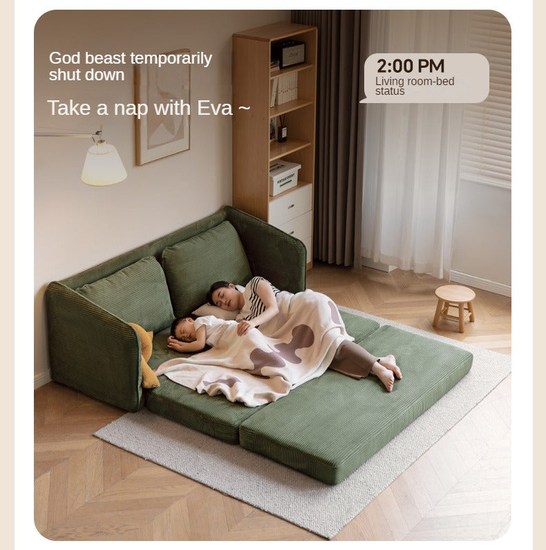 Fabric Floor Folding Dual-purpose Sofa.