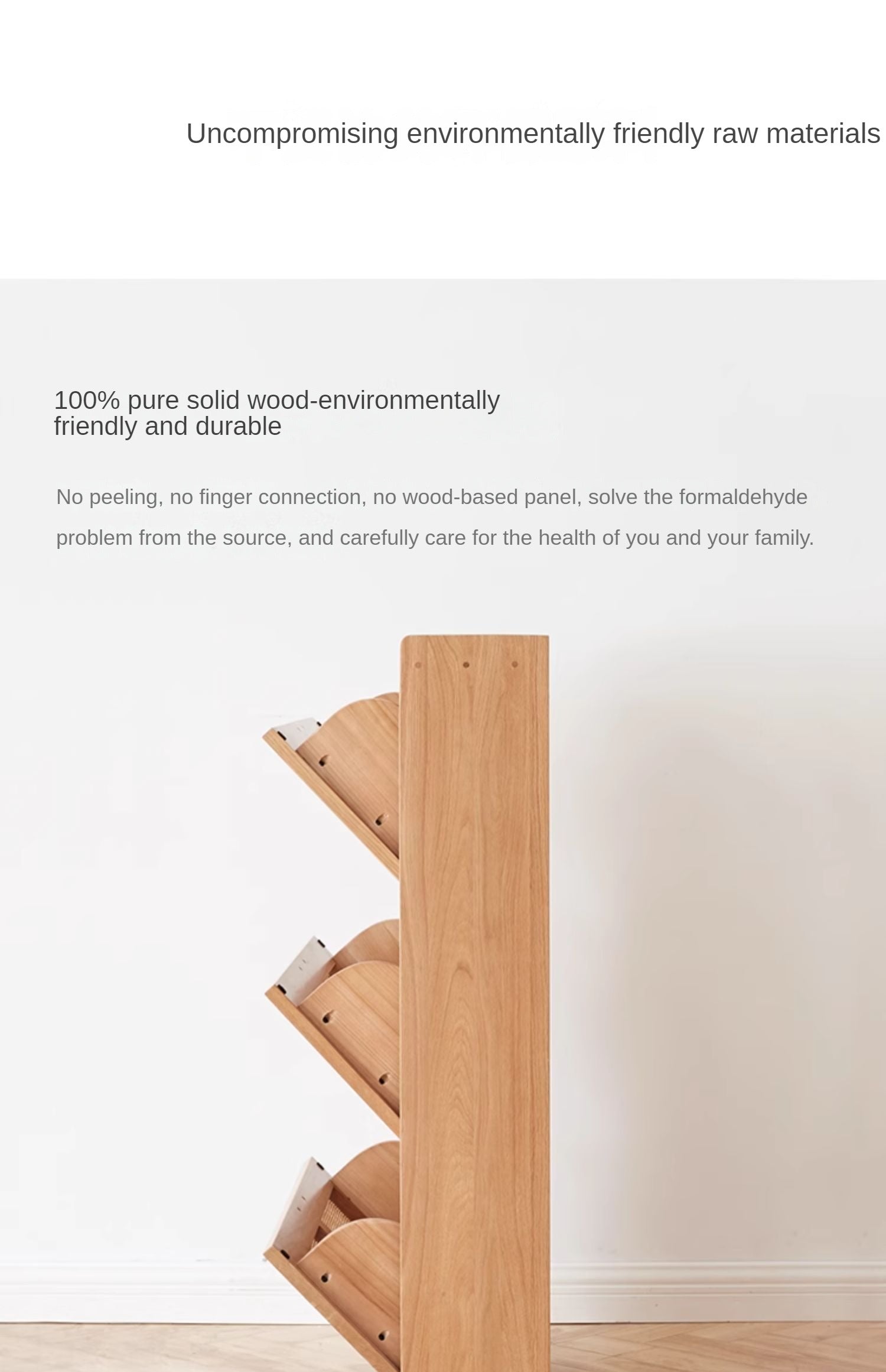 Oak Solid Wood Ultra-Thin Flap Door Rattan Shoe Cabinet