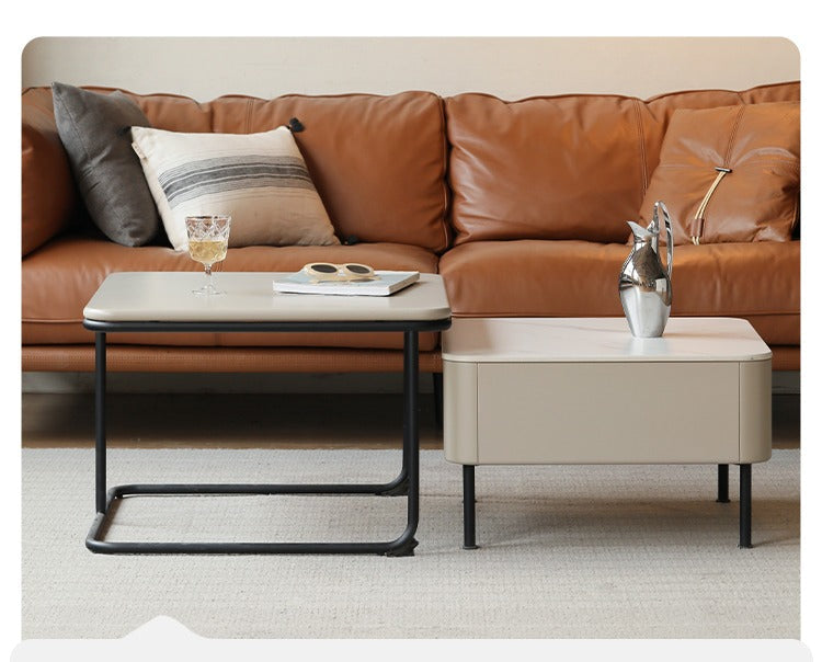 Tulipwood Solid Wood Modern Light Luxury Rock Board Coffee Table
