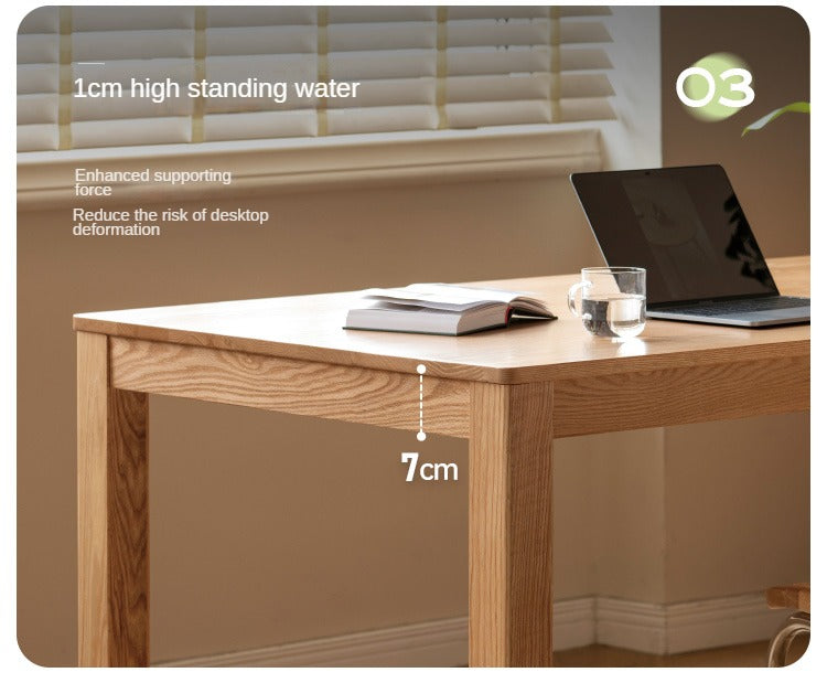 Oak Solid Wood, Solid Rubberwood Nordic Dining Table