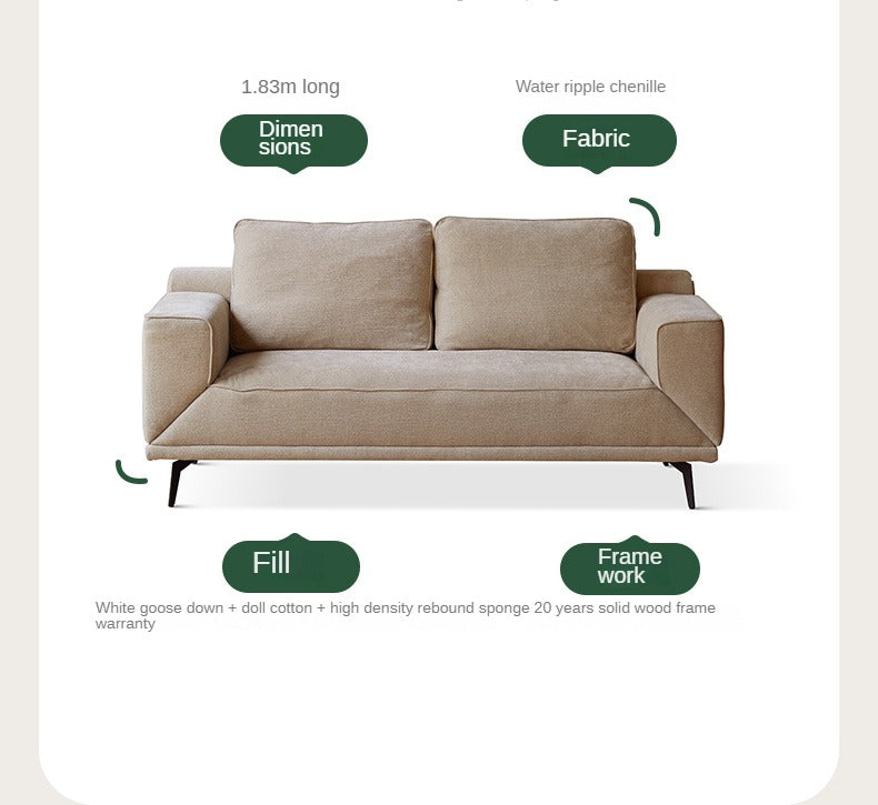 Fabric Sofa Modern Folding Dual-purpose Sofa.