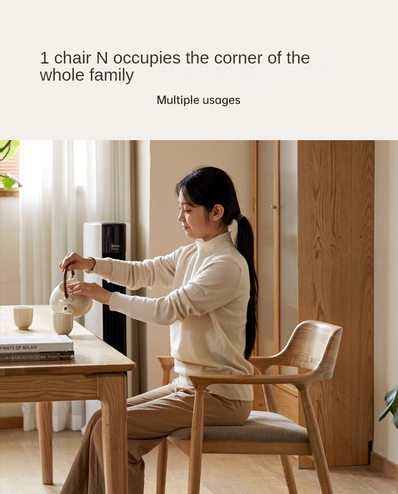 Ash Solid Wood Elegant Armchair