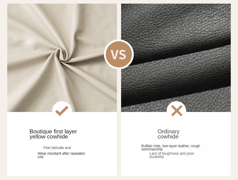 Cherry Solid Wood Black Label Leather Down Sofa.