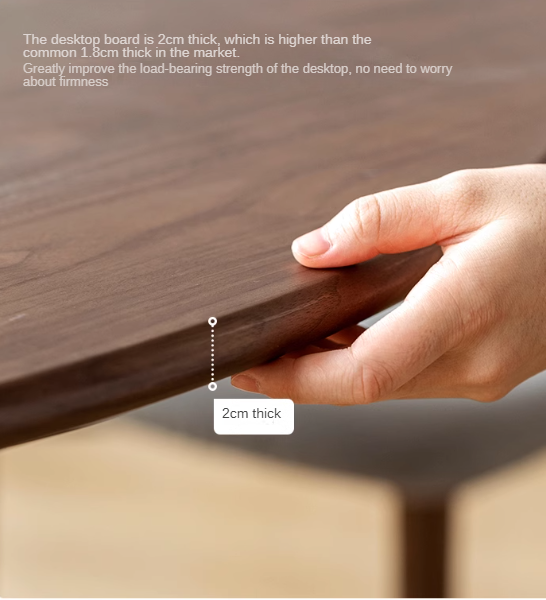 Black Walnut Solid Wood Retro Round Dining Table