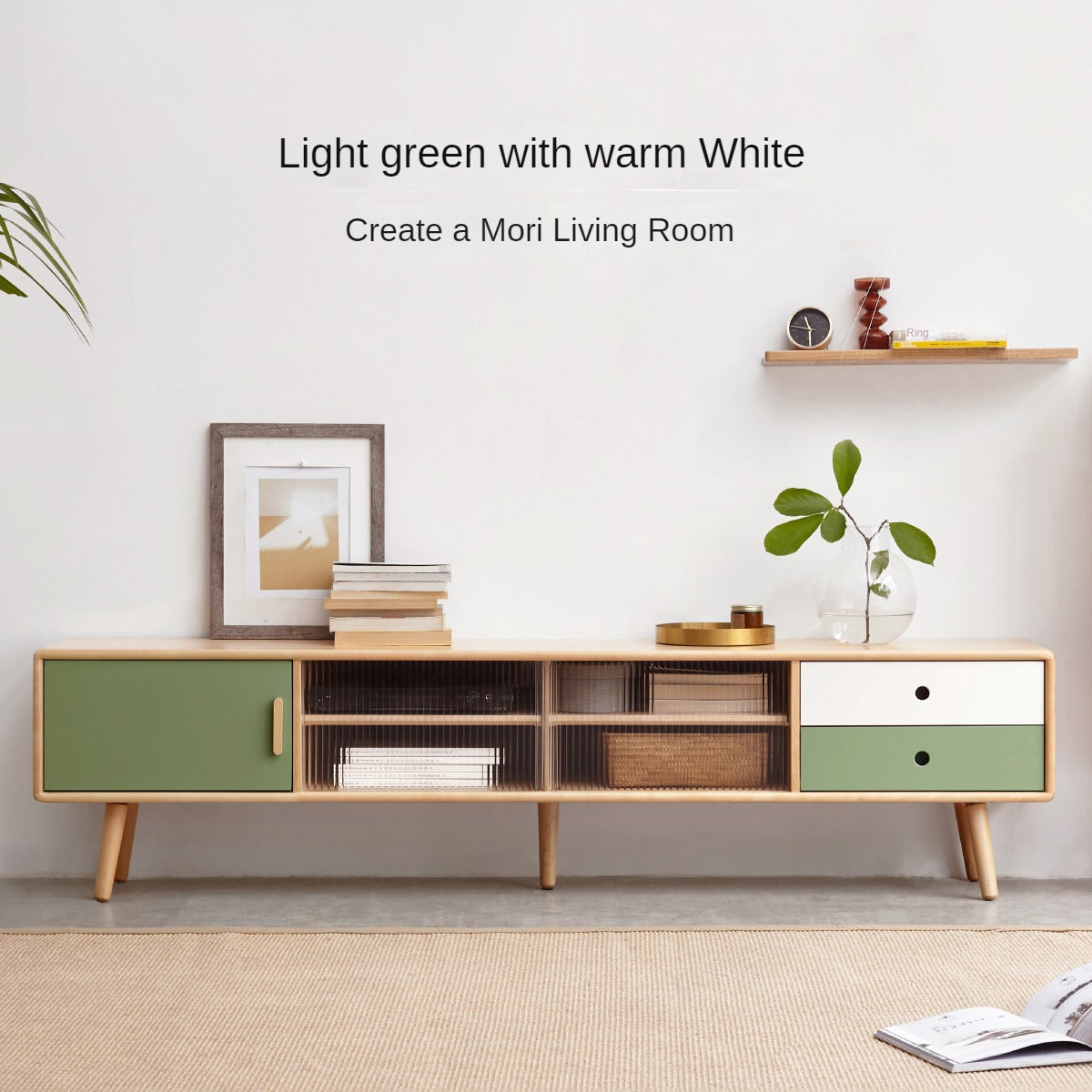 Beech Solid Wood TV Cabinet Forest-Style.