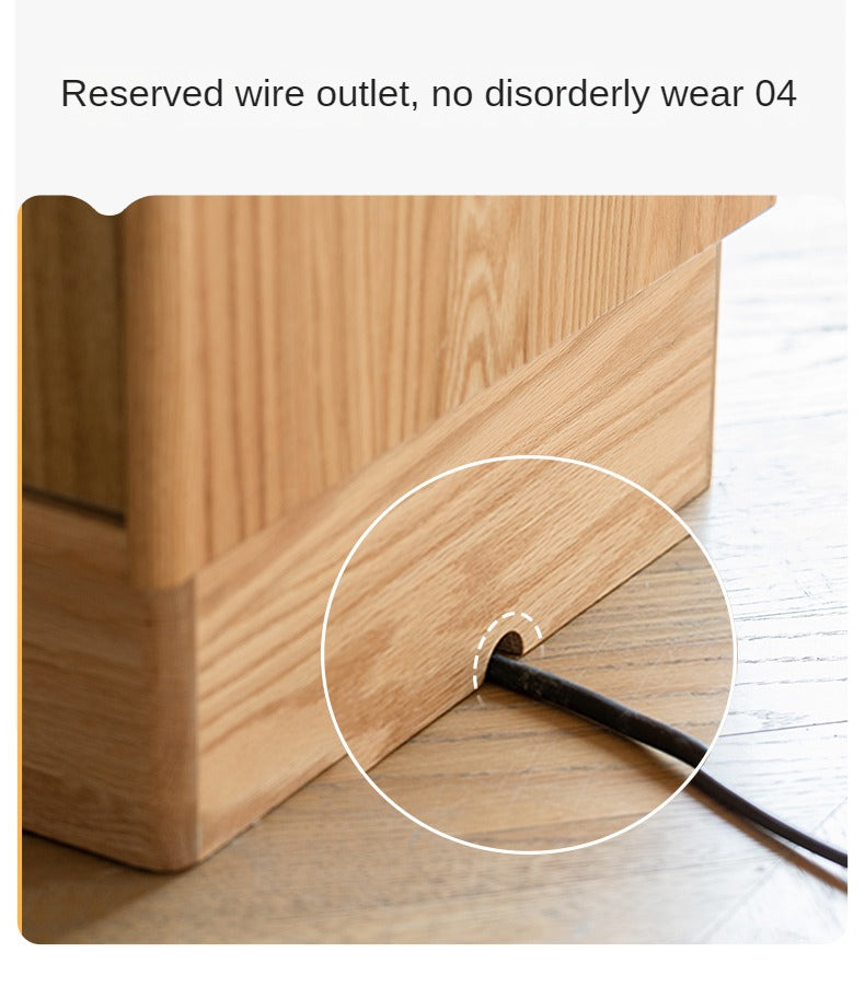 Oak Solid Wood Bar Cabinet Partition Cabinet High Foot Table
