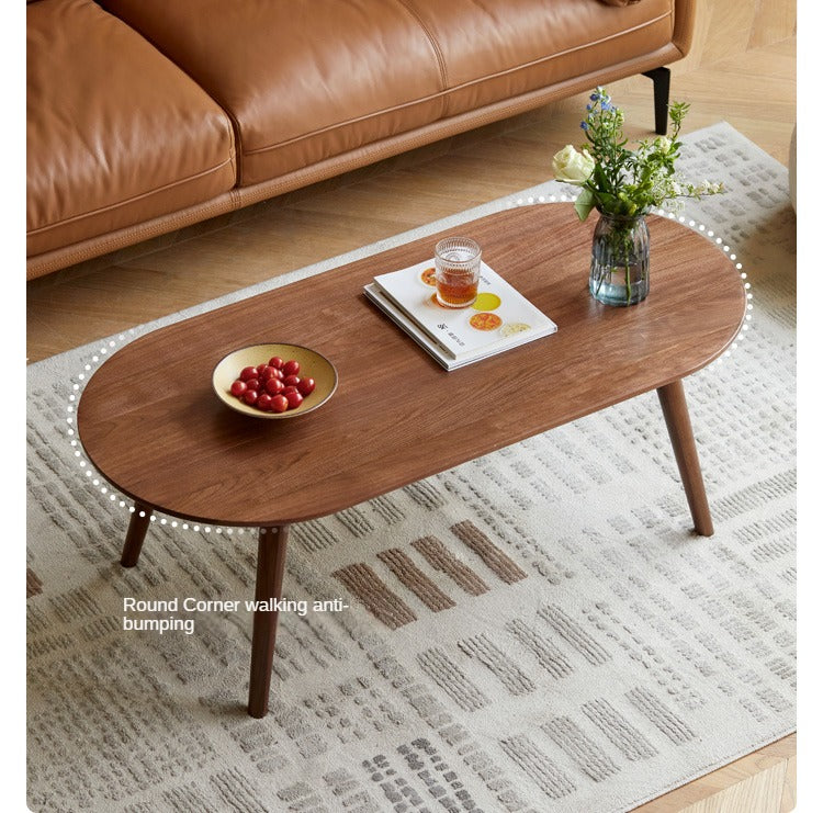 Black Walnut Solid Wood Capsule Coffee Table