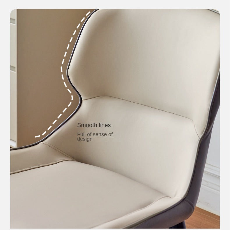 Organic Leather 4 pcs set-Chair Light Luxury