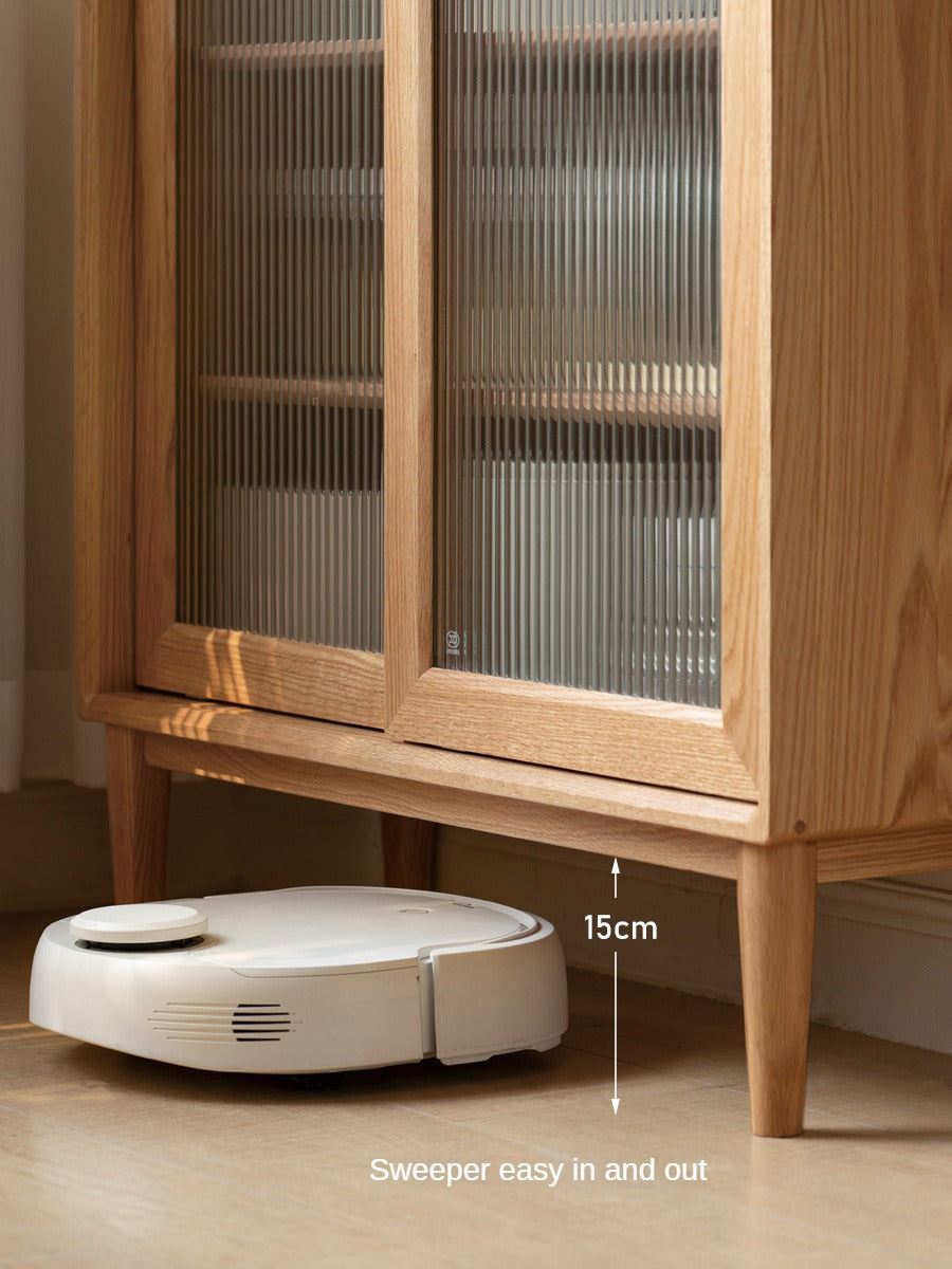 Oak Solid Wood Sideboard Slide Door