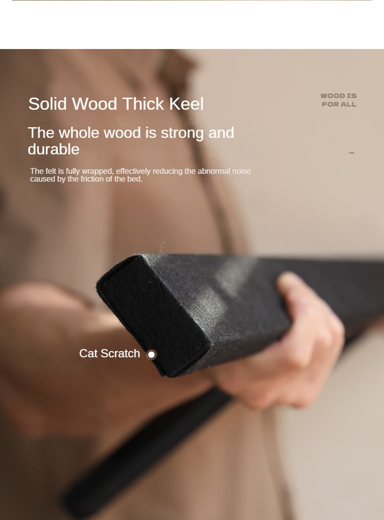 Leather Bed Cream Style First Layer of Yellow Cowhide Bed