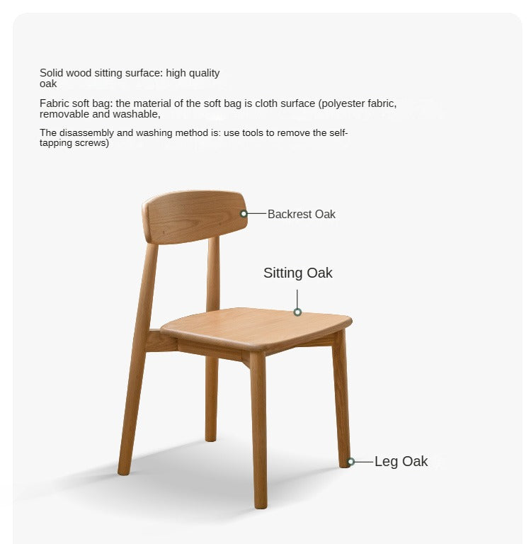 Black Walnut, Ash, Oak, Beech Solid Wood, Solid Rubberwood Dining Chair 4pcs Set