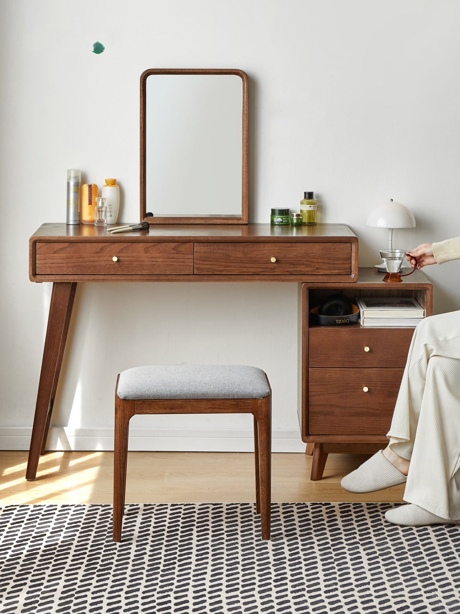 Oak Solid Wood Telescopic Vanity Table.