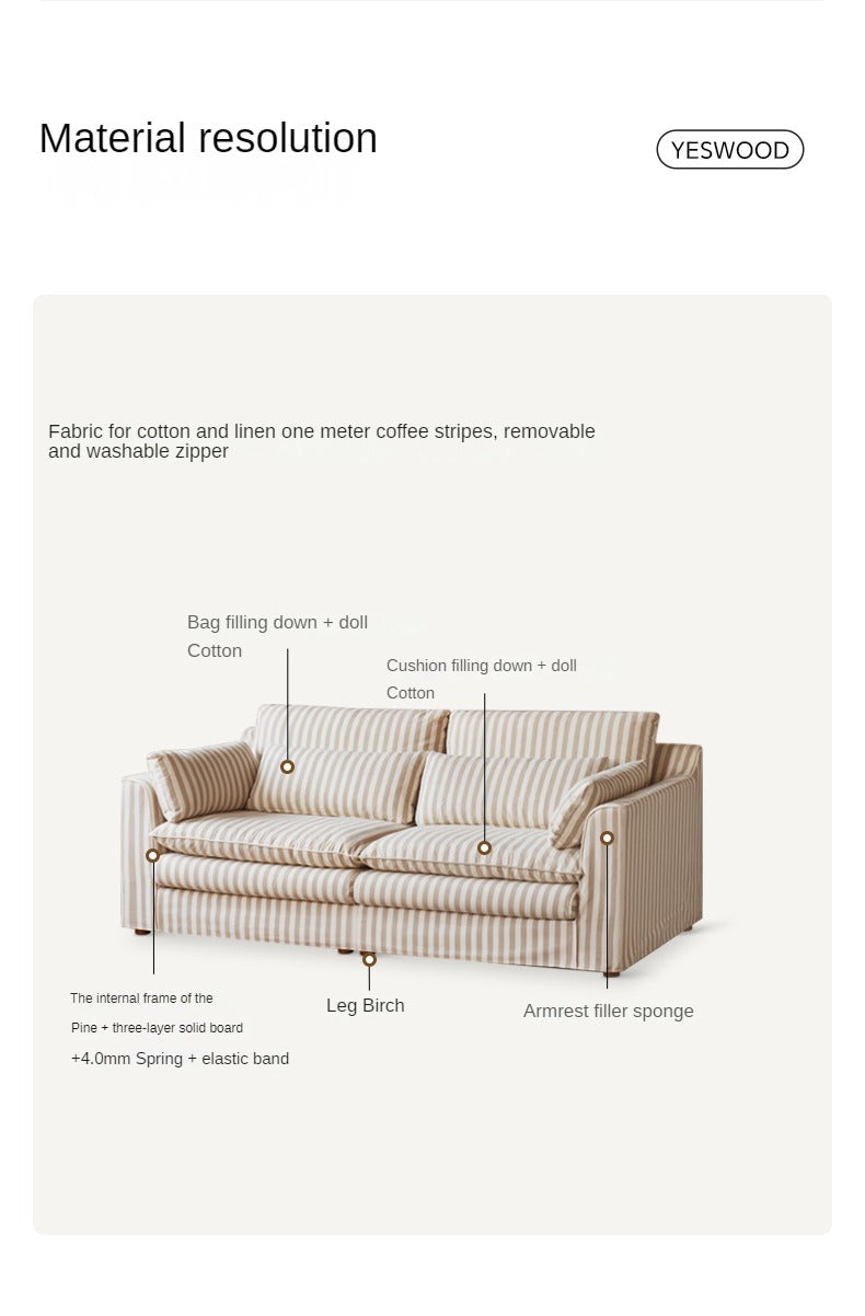 Fabric Three Seat Modular Sofa Modern-