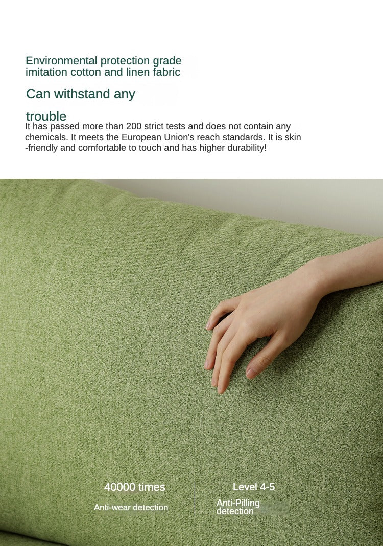 Oak Solid Wood Fabric Sofa 3 colors.