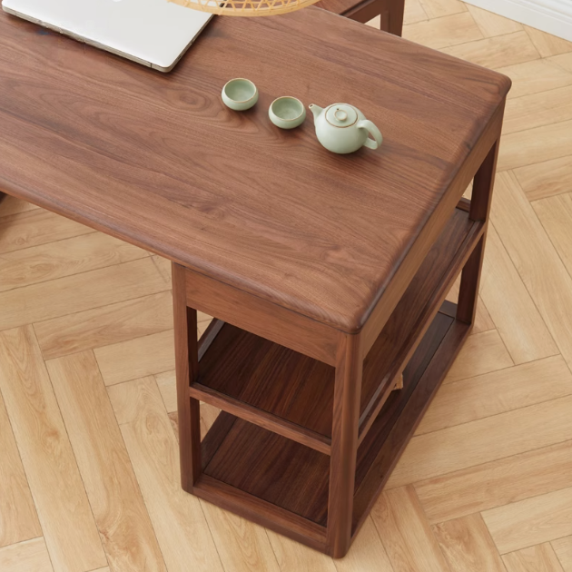Black Walnut Solid Wood Modern Study Desk