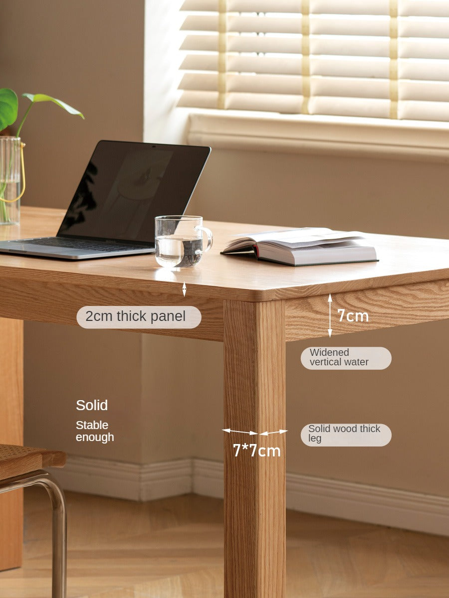 Oak Solid Wood, Solid Rubberwood Nordic Dining Table
