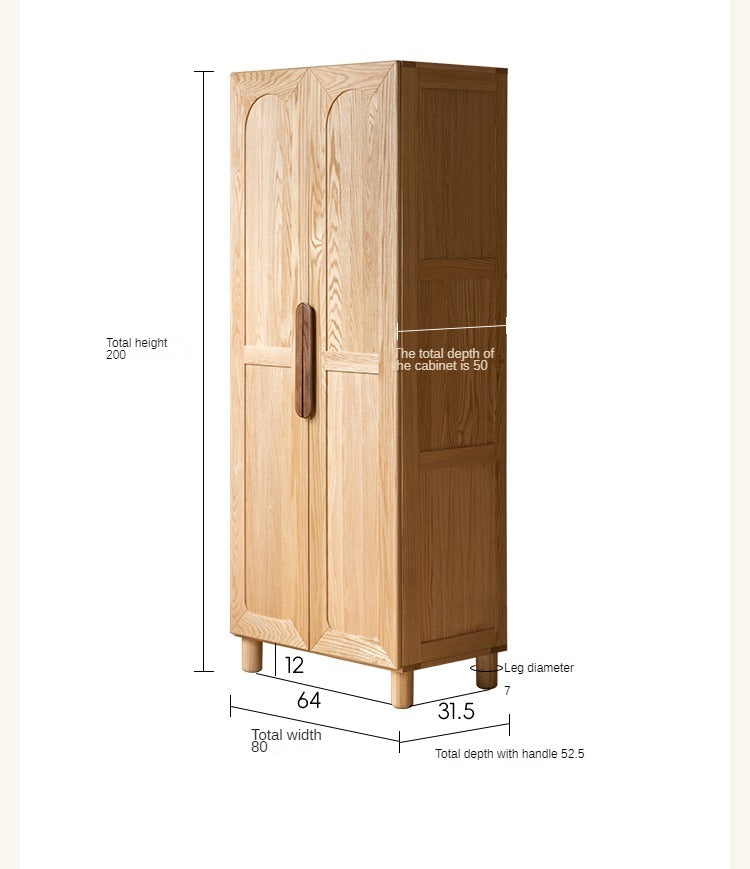 Oak Solid Wood Kid's Wardrobe