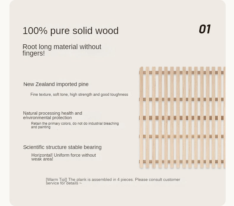 Oak Solid Wood Luminous Bed