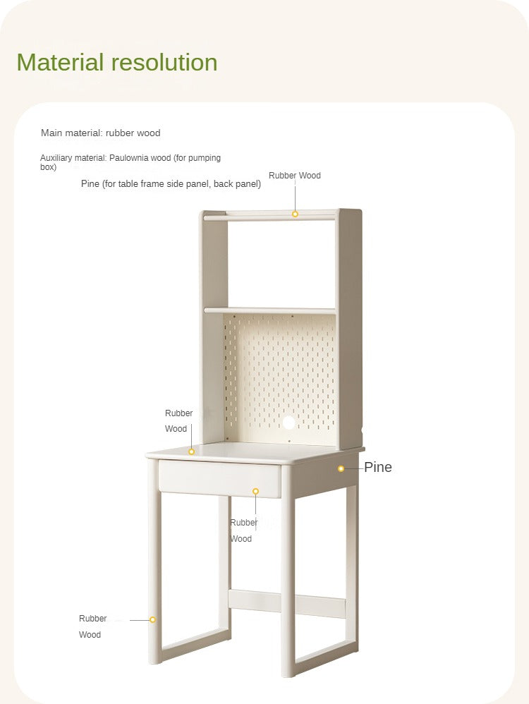 Rubber Wood Solid Wood Children's Desk-