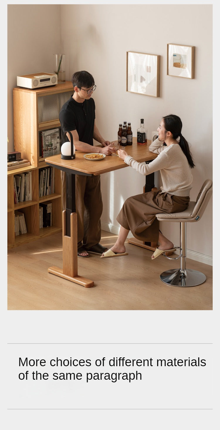 Oak, Ash Solid Wood Motor Electric Lift Table