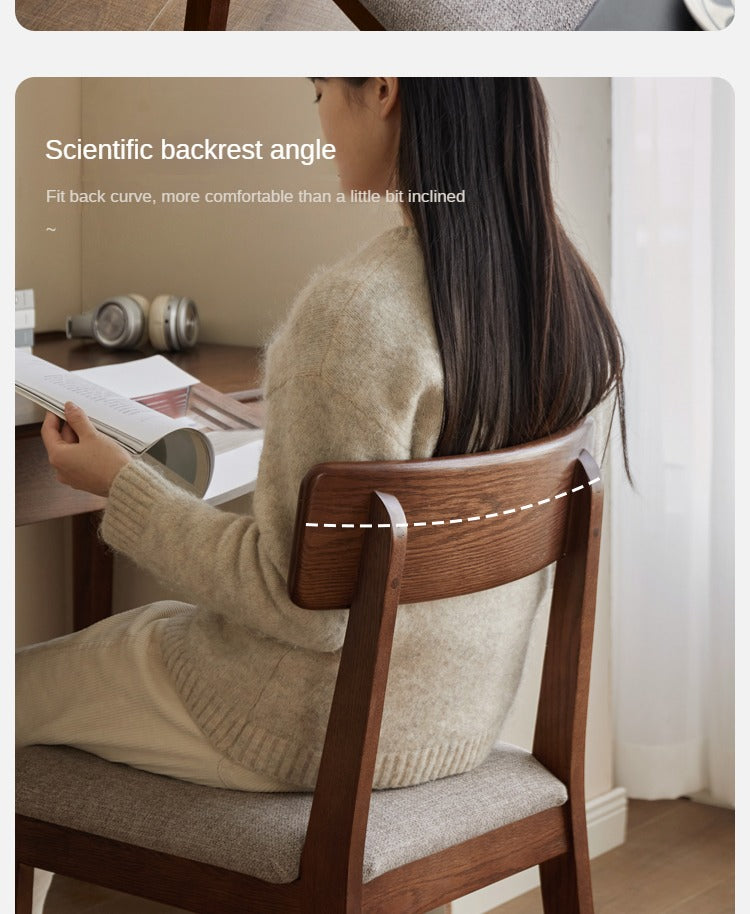 Set 4 pcs Black Walnut, Ash, Oak, Solid Longan Hardwood, Solid Rubberwood Chair