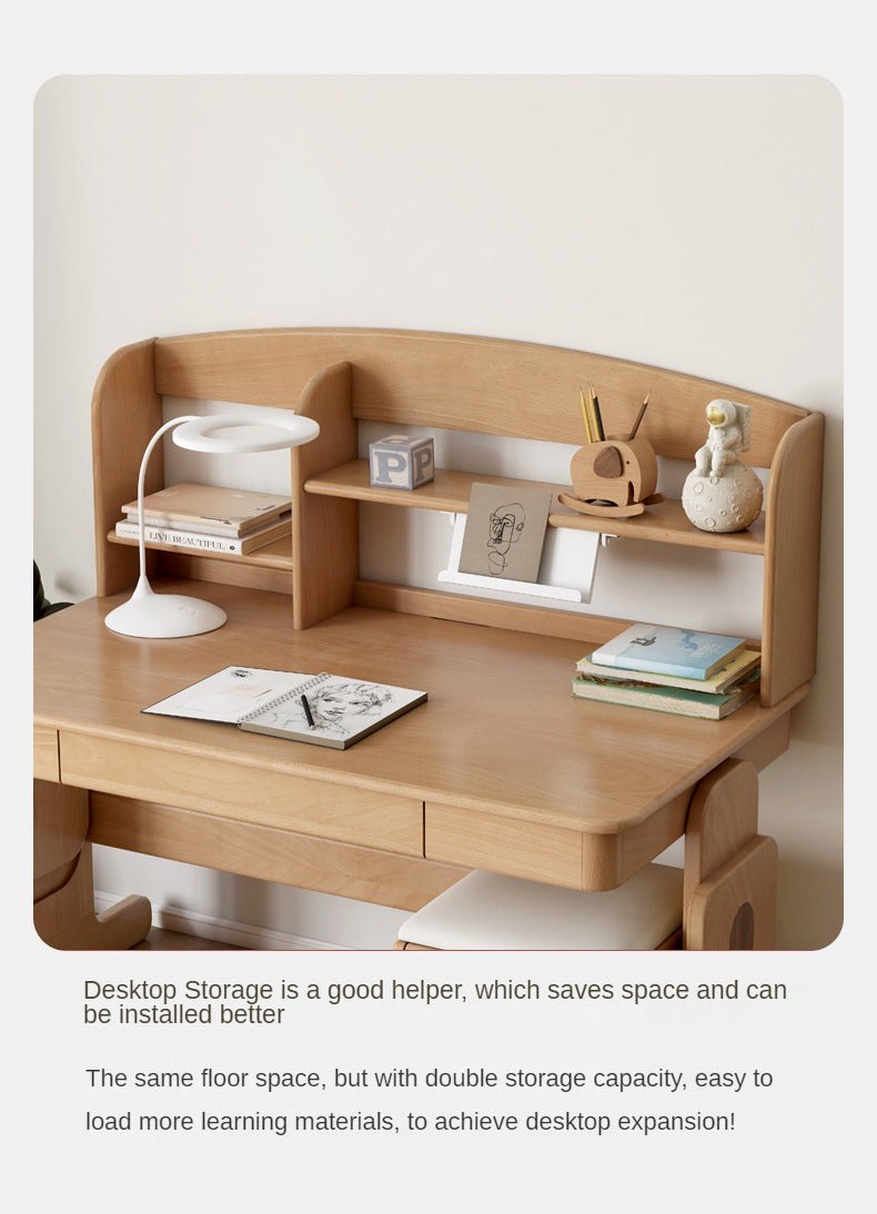 Oak, Beech Solid Wood Multi-layer Desktop Shelf