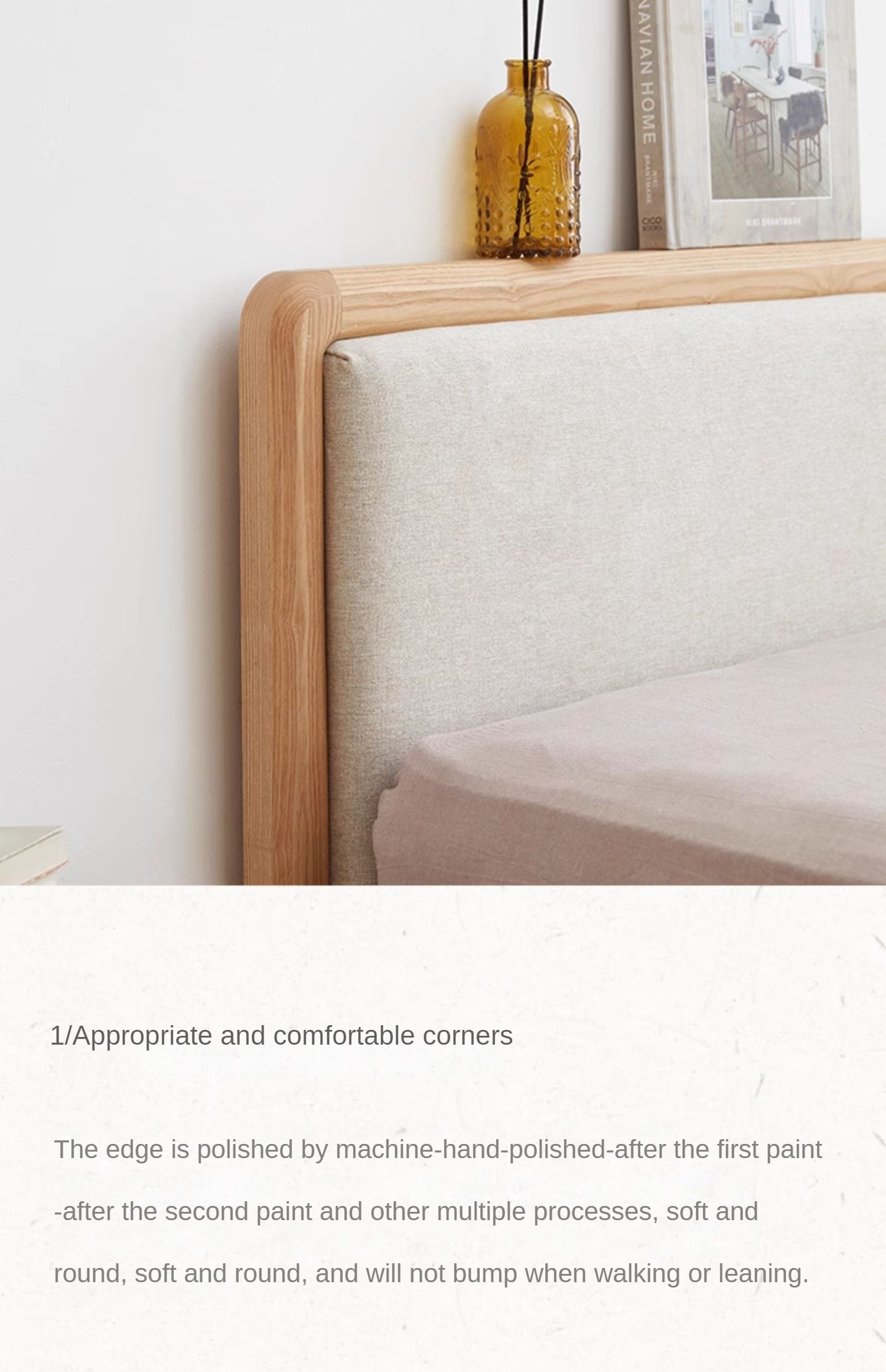 Ash Solid Wood Modern Simple Nordic Style Platform Bed