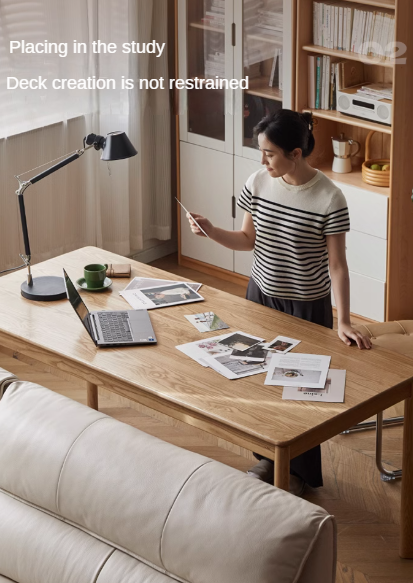 Ash, Oak Solid Wood Long Dining Table