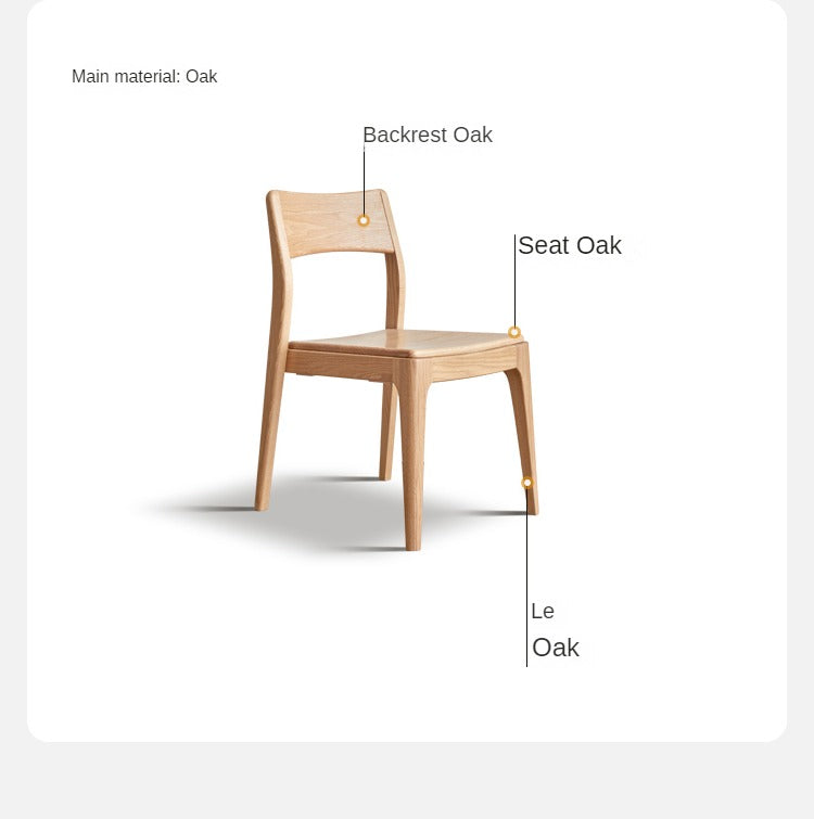 Set 4 pcs Black Walnut, White Ash, Ash, Oak, Solid Rubberwood Stacking Dining Chairs