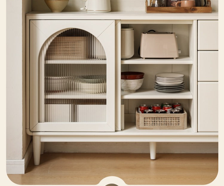 Solid RubberWood Rock Board Ultra-thin Wall Sideboard