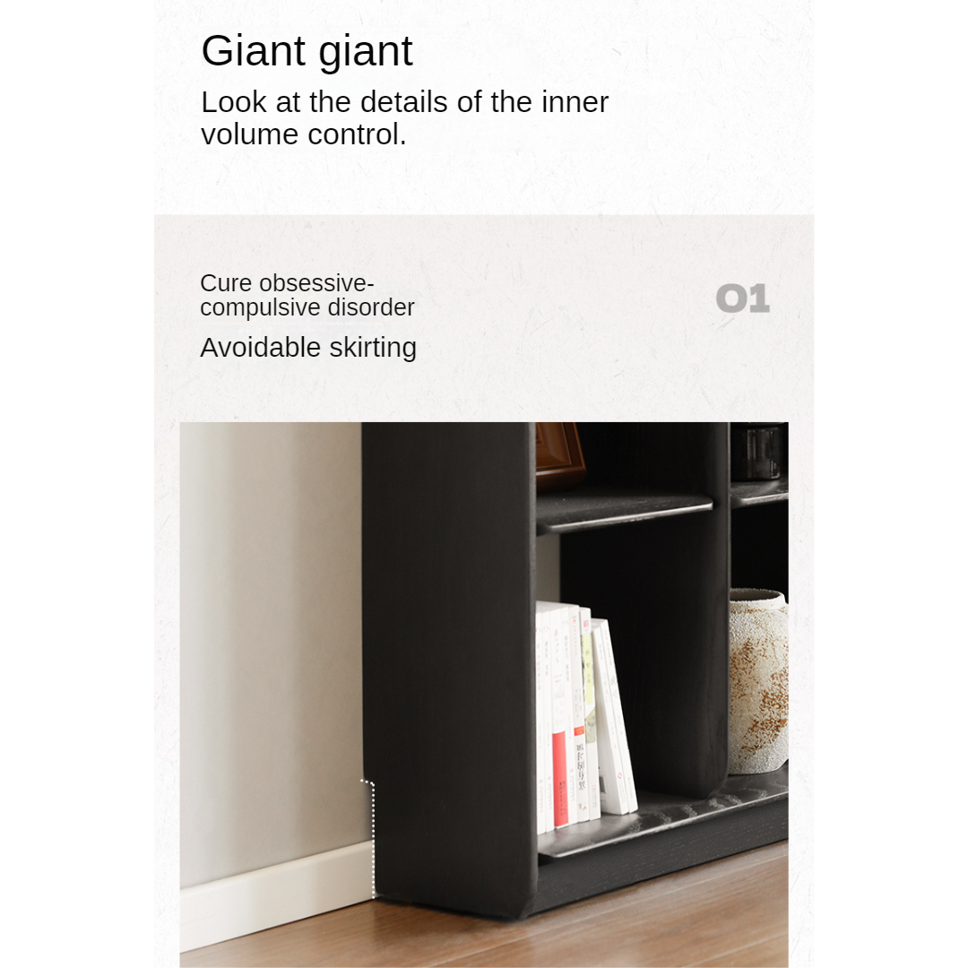 Oak Solid Wood Bookcase Lattice Cabinet Rack Free Combination.