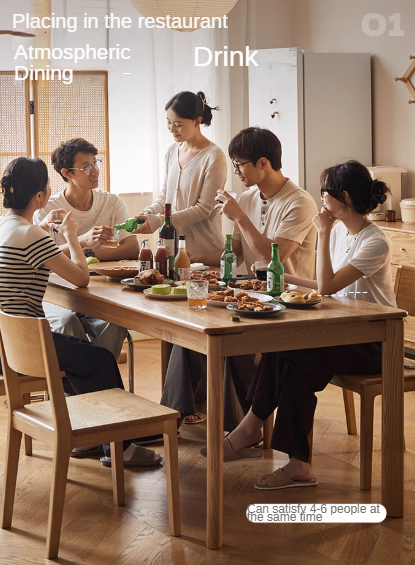 Ash, Oak Solid Wood Long Dining Table
