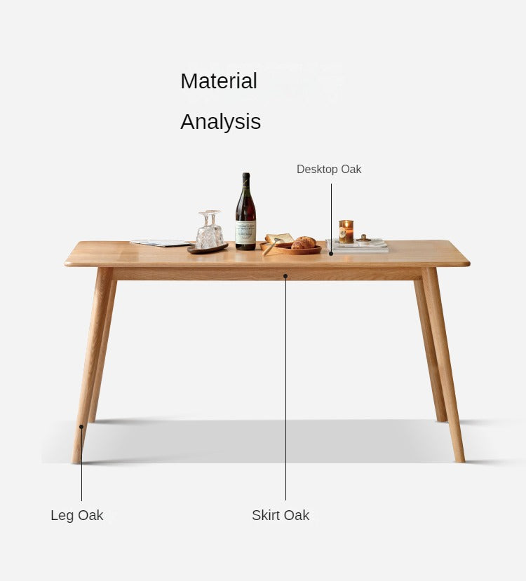 Oak Solid Wood Modern Dining Table