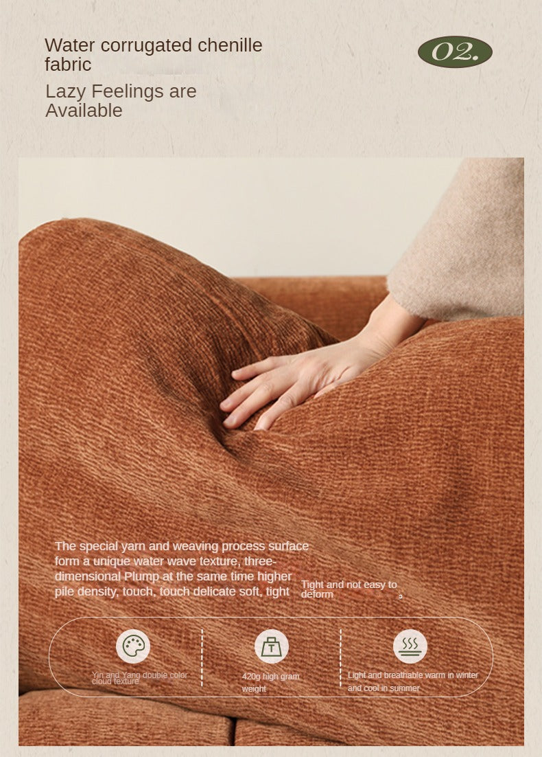Fabric American Retro Straight Sofa-