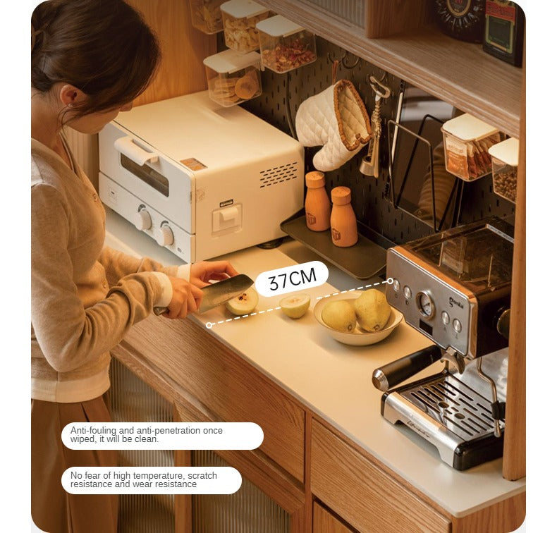 Oak Solid Wood Rock Board Modern Sideboard