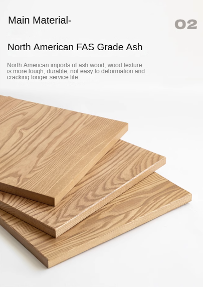 Ash, Oak Solid Wood Long Dining Table