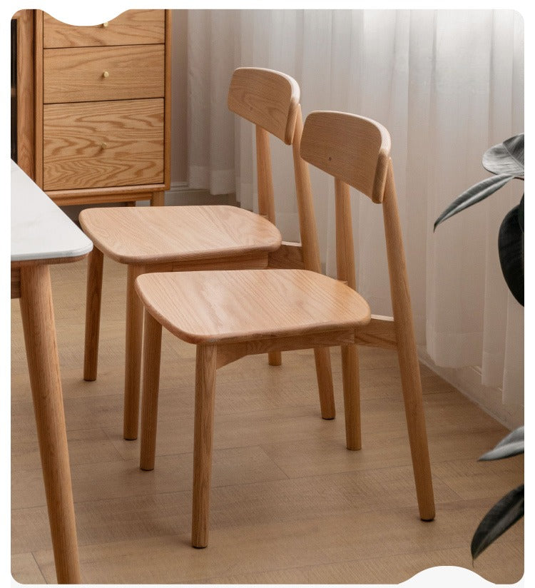 Black Walnut, Ash, Oak, Beech Solid Wood, Solid Rubberwood Dining Chair 4pcs Set