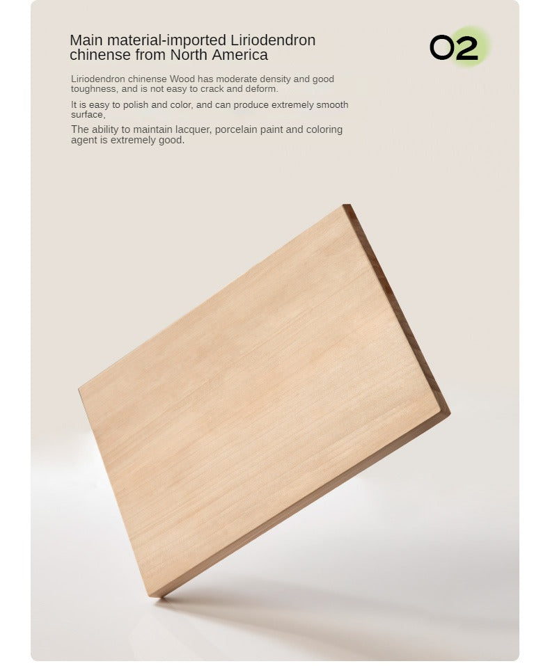 Rubber Solid Wood Modern Narrow Cream Style Drawer Desk