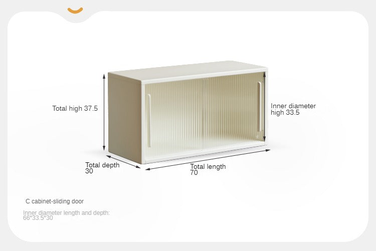 Pine Solid Wood Cream White Lattice Storage Low Bookcase
