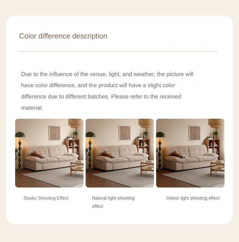 Fabric Sofa Italian Minimalist White Cloud Sofa.