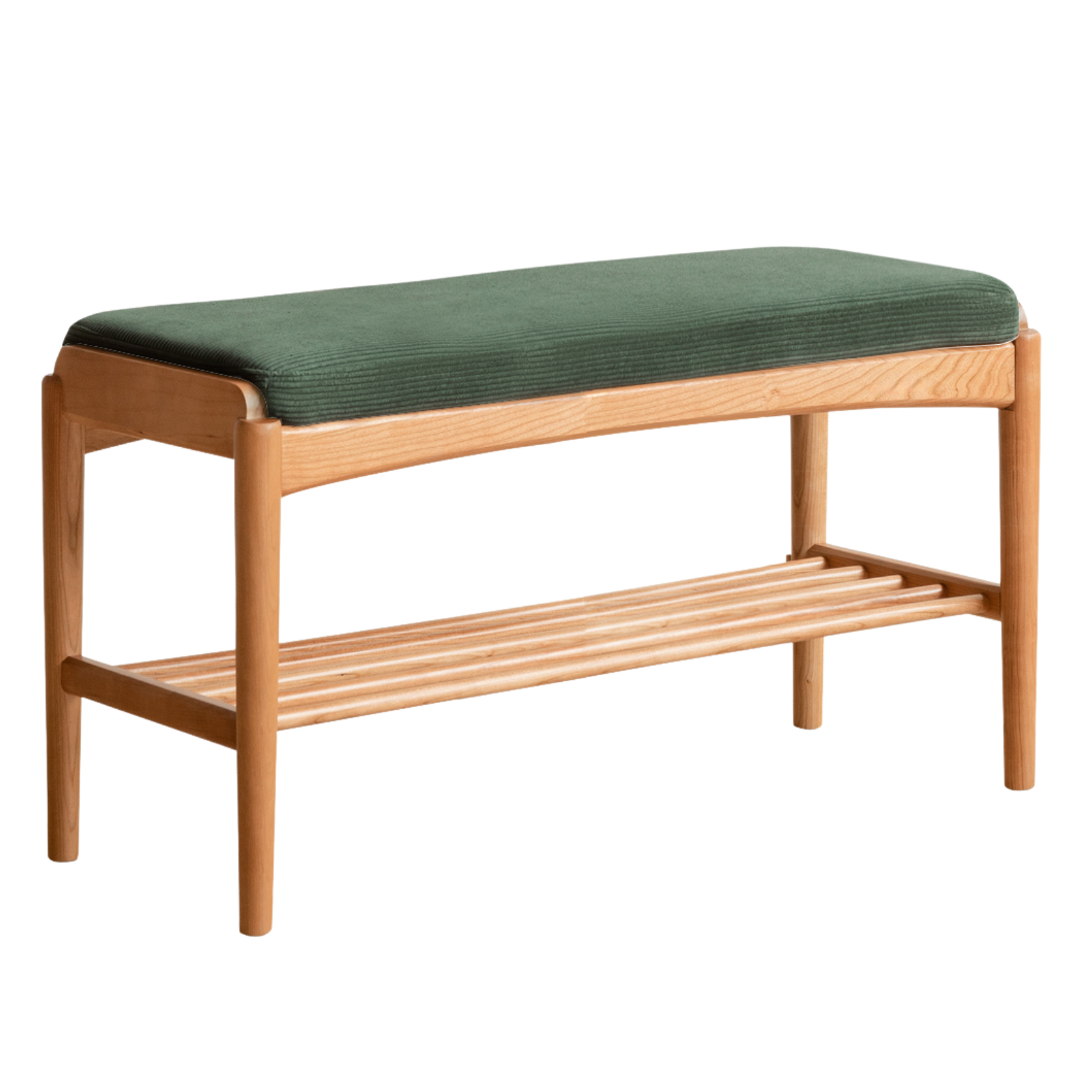 Cherry Solid Wood Shoe Storage Bench