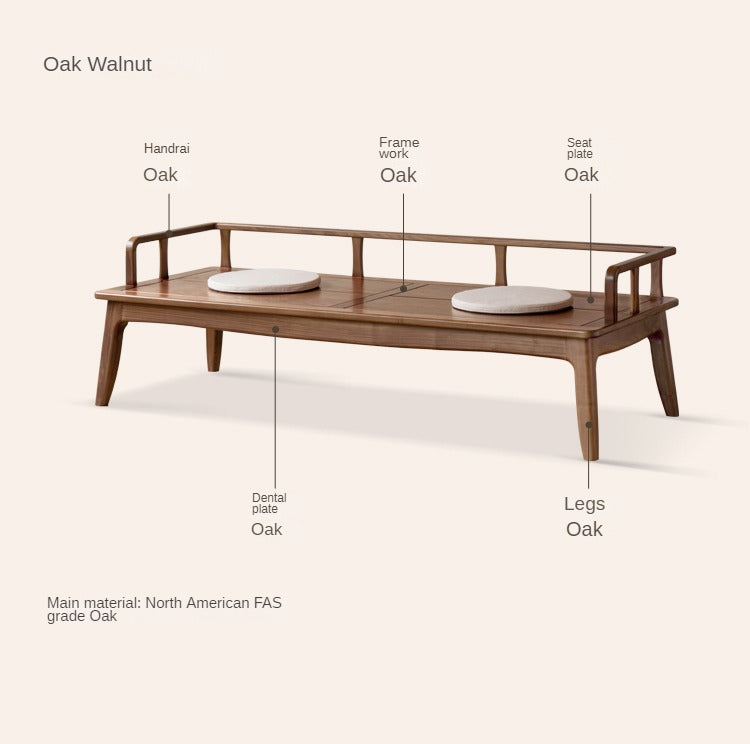 North American Black Walnut Solid Wood Dual Use Sofa.
