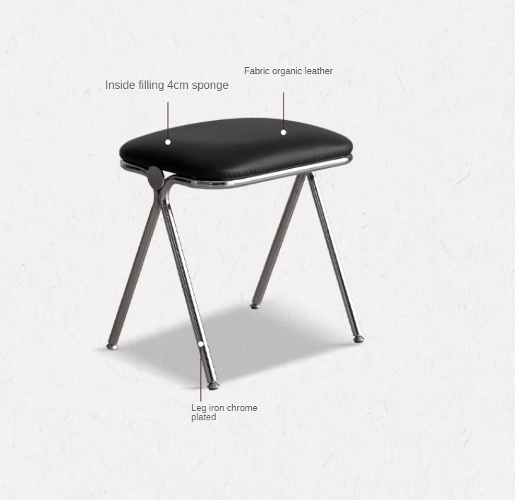 Organic Leather Soft Package Makeup Stool